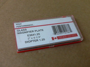 North Safety Glass Magnifier Plate E3641.25 2 X 4.25 Diopter 1.25