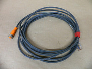 M12, Evc071, Cable, Ifm Efector, Orange/Black, 5M, 5C, Female, Straight, 22Awg