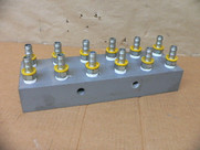 Industrial Quick-Connect Manifold 10-Port Hydraulic/Pneumatic Coupler Block