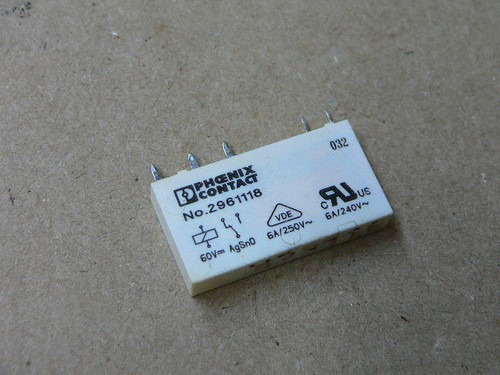 Phoenix No.2961118 Power Relay 60Vdc 5Pins 6A 250V