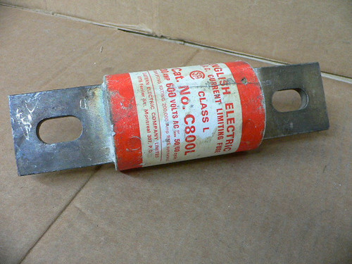 English Electric C800l Current Limiting Fuse 800A 600V Class L Hrc English Electric C800l Current Limiting Fuse 800A 600V Class L Hrc