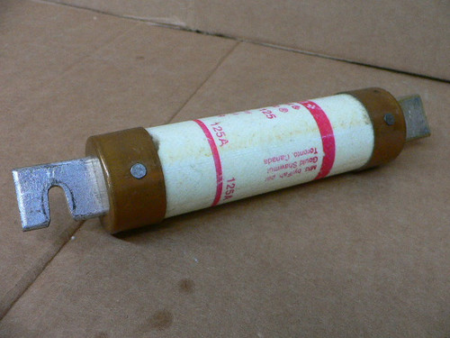 Gould Shawmut Trsr125 Tri-Onic Time Delay Fuse, 125 A, 600V Ac Gould Shawmut Trsr125 Tri-Onic Time Delay Fuse, 125 A, 600V Ac