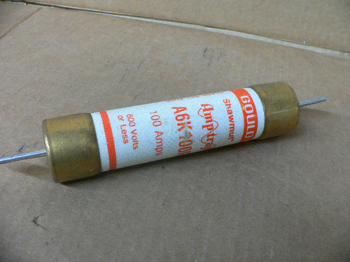 Gould Shawmut A6k100r 100A 600Vac Class Rk1 Amp-Trap Fuse Gould Shawmut A6k100r 100A 600Vac Class Rk1 Amp-Trap Fuse