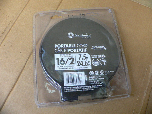 Southwire Sjoow 300V 7.5M 24.6Ft 16/2 Portable Cord Southwire Sjoow 300V 7.5M 24.6Ft 16/2 Portable Cord
