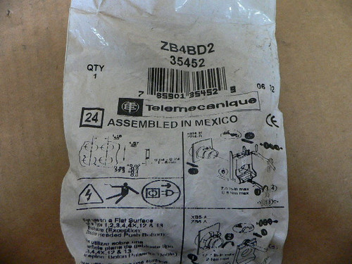Telemecanique Schneider Zb4bd2 2-Position Selector Switch Telemecanique Schneider Zb4bd2 2-Position Selector Switch