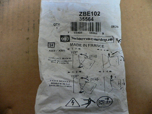 Telemecanique Zbe-102 Contact Block Zbe102 Telemecanique Zbe-102 Contact Block Zbe102