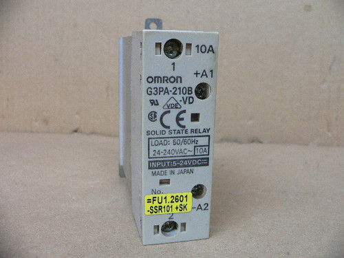 Omron G3pa-210B-Vd Solid State Relay 5-24Vdc Input, 50/60Hz; 24-240Vac;10A Load
