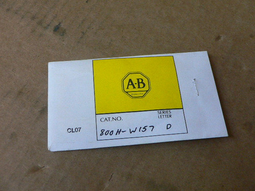 Allen Bradley 800H-W157 Legend Plate Allen Bradley 800H-W157 Legend Plate