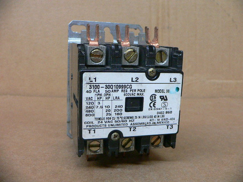 Products Unlimited 8072284 Relay Contactor 24V - 50/60Hz Products Unlimited 8072284 Relay Contactor 24V - 50/60Hz