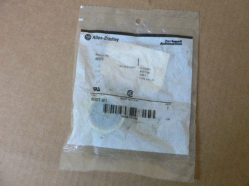 Allen Bradley - 800T-N1 - Closing Button 30Mm For Unused Openings Gray Allen Bradley - 800T-N1 - Closing Button 30Mm For Unused Openings Gray