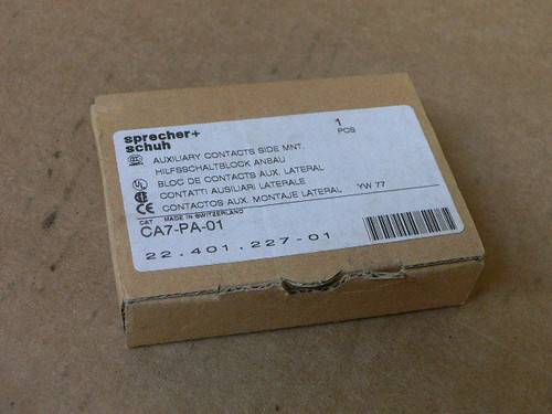 Sprecher & Schuh Ca7-Pa-01 Auxiliary Contact Block Sprecher & Schuh Ca7-Pa-01 Auxiliary Contact Block