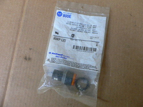 Allen-Bradley 800Ep-Le5 Illuminated Amber Push Button Allen-Bradley 800Ep-Le5 Illuminated Amber Push Button