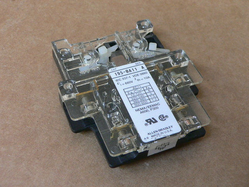 Allen Bradley 195-Ba11 Auxiliary Contact (New) Allen Bradley 195-Ba11 Auxiliary Contact (New)