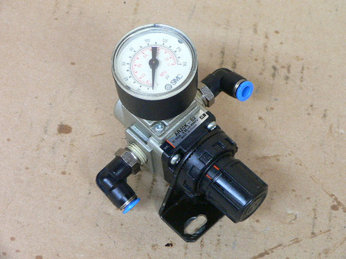 Smc Ar20k-02 Regulator Relieving Type With Backflow Function Used With Gauge