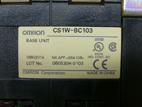 Omron CS1W-BC103 PLC Base Unit / Chassis / Rack / Backplane - Fen