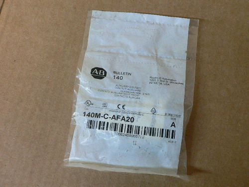 Allen Bradley 140M-C-Afa20 Auxiliary Contact Block Allen Bradley 140M-C-Afa20 Auxiliary Contact Block