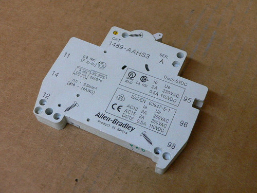 Allen Bradley 1489-Aahs3 Auxiliary Switch Allen Bradley 1489-Aahs3 Auxiliary Switch