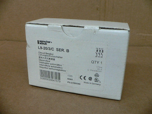 Sprecher & Schuh L9-20/3/C Circuit Breaker Sprecher & Schuh L9-20/3/C Circuit Breaker