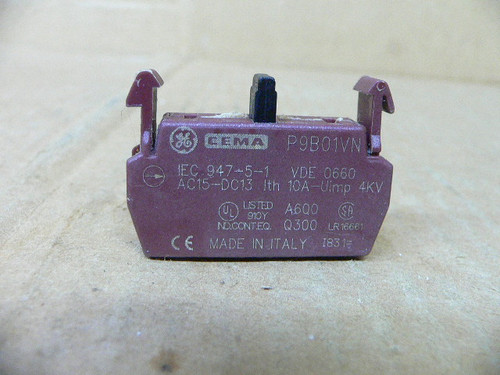General Electric Cema P9b01vn Contact Block General Electric Cema P9b01vn Contact Block