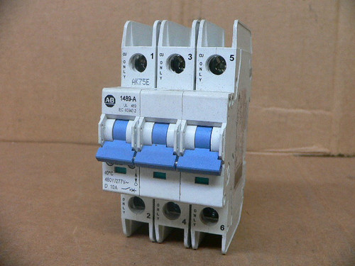 Allen-Bradley 1489-A3d100 10A 3-Pole Circuit Breaker Allen-Bradley 1489-A3d100 10A 3-Pole Circuit Breaker
