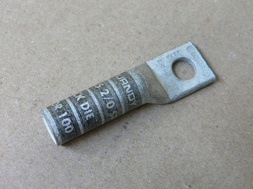 Burndy N125 2/0 Str Cu Lug Black