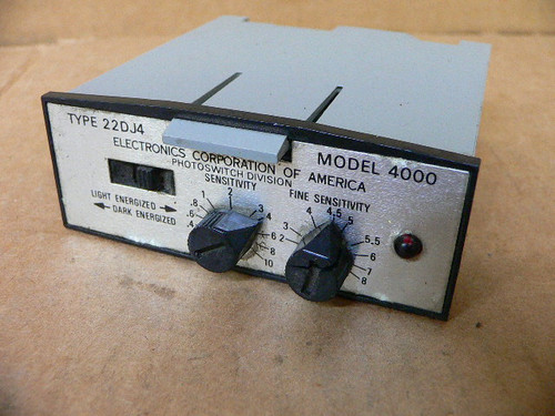 Electronics Corp Of America 22Dj4 Model 4000 Photoelectric Switch Electronics Corp Of America 22Dj4 Model 4000 Photoelectric Switch