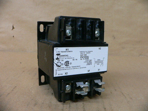 Hammond Ph100aj Control Transformer 100Va Pri 600V Sec 120V 1Ph 60Hz Hammond Ph100aj Control Transformer 100Va Pri 600V Sec 120V 1Ph 60Hz