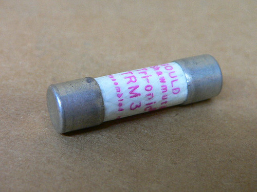 Gould Shawmut Trm 3 Tri-Onic 250Vac 3A Time Delay Current Limiting Fuse Gould Shawmut Trm 3 Tri-Onic 250Vac 3A Time Delay Current Limiting Fuse