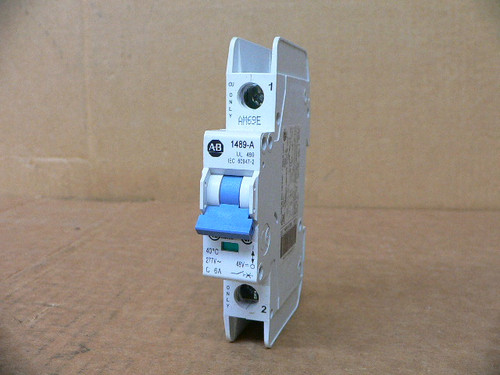 Allen Bradley 1489-A1c060 Ser A Circuit Breaker 1 Pole 6 A Allen Bradley 1489-A1c060 Ser A Circuit Breaker 1 Pole 6 A
