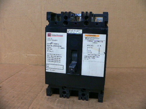 Cutler Hammer Fb3015l 15A 600V 3-Pole Circuit Breaker Cutler Hammer Fb3015l 15A 600V 3-Pole Circuit Breaker