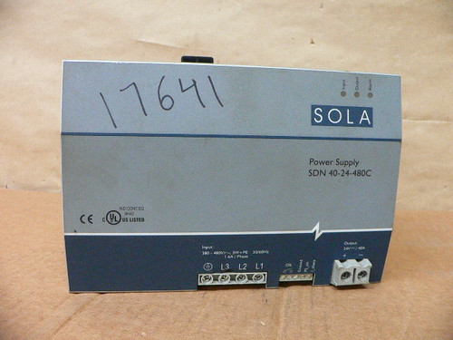 Sola Sdn 40-24-480C 308-480V 3W 50/60Hz 24Vdc Power Supply
