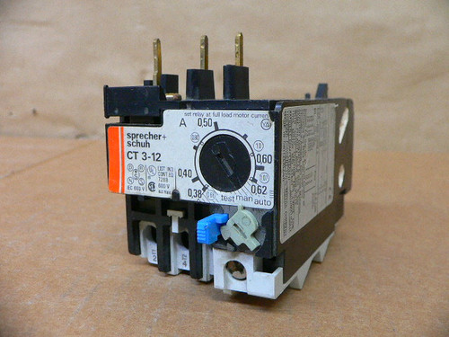 Sprecher + Schuh Ct3-12 Overload Relay 0.38 - 0.62A Sprecher + Schuh Ct3-12 Overload Relay 0.38 - 0.62A