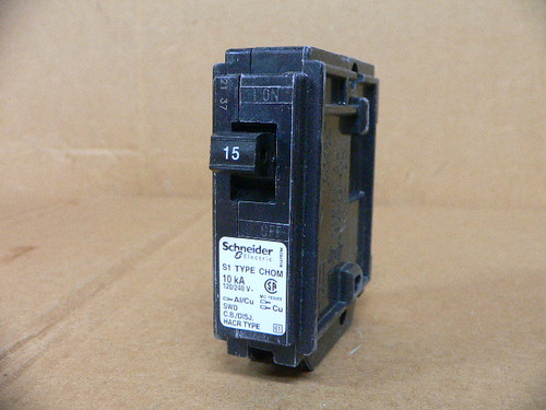 Schneider Electric Chom115 Circuit Breaker 1-Pole 15A 120/240V Schneider Electric Chom115 Circuit Breaker 1-Pole 15A 120/240V