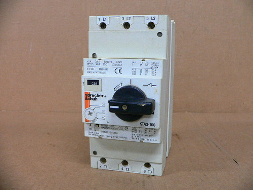 Sprecher + Schuh Kta3-100 Motor Circuit Breaker Sprecher + Schuh Kta3-100 Motor Circuit Breaker