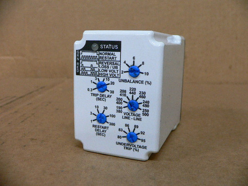 Macromatic Pmpu 3 Phase Monitor Relay 190-500 Vac Macromatic Pmpu 3 Phase Monitor Relay 190-500 Vac