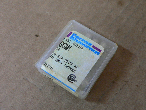 Ferraz Shawmut Ggm1 Fast Acting Fuse 1A-250V (Lot Of 4) Ferraz Shawmut Ggm1 Fast Acting Fuse 1A-250V (Lot Of 4)