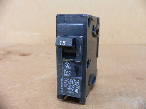 Siemens Qp115 15 Amp 120/240Vac 1 Pole Circuit Breaker