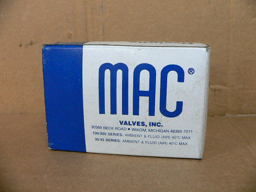 Mac Valves, Inc. 45A-Laa-Daaa-4Ba Solenoid Valve Mac Valves, Inc. 45A-Laa-Daaa-4Ba Solenoid Valve