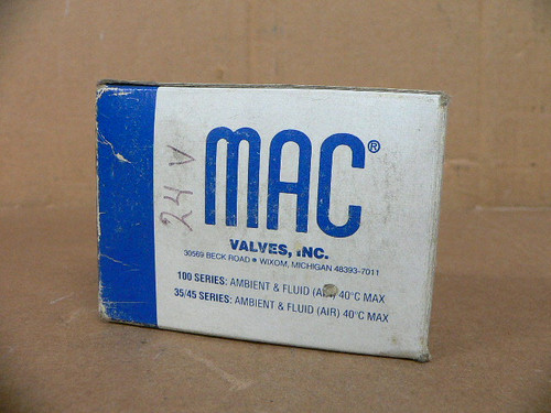 Mac Valves, Inc. 45A-Aa1-Ddaj-1Kd 1/8" Npt 4/2 Way Solenoid Valve 24Vdc Coil Mac Valves, Inc. 45A-Aa1-Ddaj-1Kd 1/8" Npt 4/2 Way Solenoid Valve 24Vdc Coil