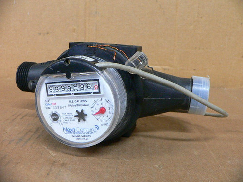 Next Century M201ch Polymer 3/4" Cold/Hot Water Meter 1 Pulse / 10 Gallons Next Century M201ch Polymer 3/4" Cold/Hot Water Meter 1 Pulse / 10 Gallons