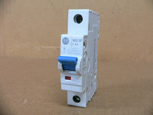 Allen Bradley 1492-Spm1c050 Circuit Breaker 1 Pole 5A Allen Bradley 1492-Spm1c050 Circuit Breaker 1 Pole 5A