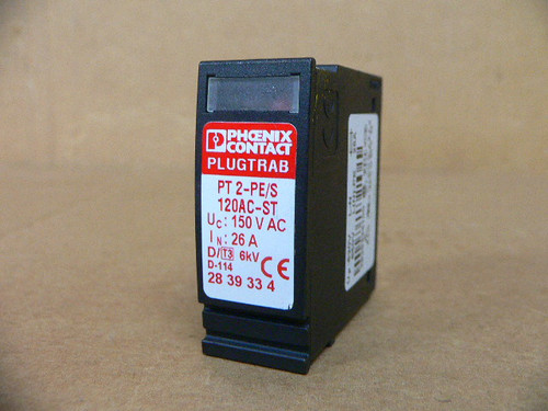 Phoenix Contact Pt2-Pe/S 120Ac-St Plugtrab Surge Protector 26A 6Kv Phoenix Contact Pt2-Pe/S 120Ac-St Plugtrab Surge Protector 26A 6Kv