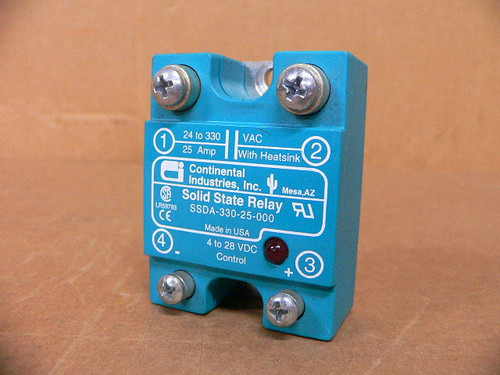 Continental Industries Ssda-330-25-000 Solid State Relay Continental Industries Ssda-330-25-000 Solid State Relay