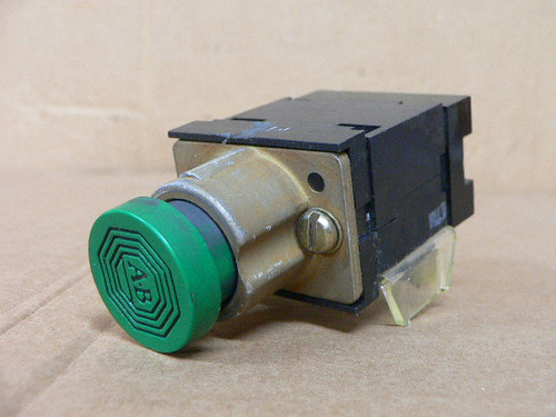 Allen Bradley 800H-Ak1 Green Push Button Switch Control Panel Mount Allen Bradley 800H-Ak1 Green Push Button Switch Control Panel Mount