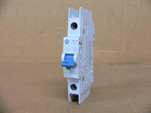 Allen Bradley 1489-M1c150 Feed-Thru Circuit Breaker 15A 277V 1P Allen Bradley 1489-M1c150 Feed-Thru Circuit Breaker 15A 277V 1P