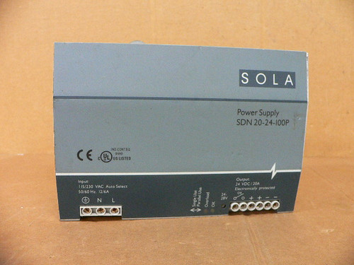 Sola Sdn 20-24-100P Power Supply 115/230Vac