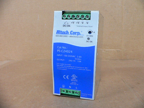 Altech Ps-C24024 Power Supply 100-240Vac 2.6A Input 24V 10A Output Altech Ps-C24024 Power Supply 100-240Vac 2.6A Input 24V 10A Output