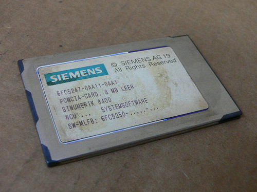 Siemens 6Fc5247-0Aa11-0Aa1 Pcmcia Interface Card