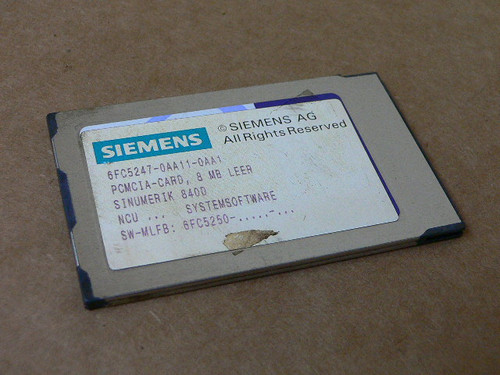 Siemens 6Fc5247-0Aa11-0Aa2 8Mb Strata Card Sinumerik 840D/De
