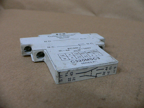 Eaton Cutler Hammer C320msc3 1 No 1 Nc 302 Manual Starter Auxiliary Contact